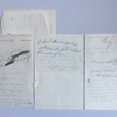 Personal notes tucked inside book