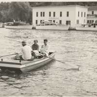Rowing across the Kalamazoo River