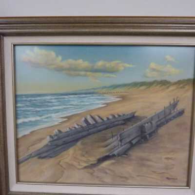 Wind bared ship remains