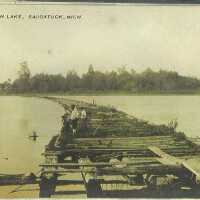 Floating bridge over Goshorn Lake 1908