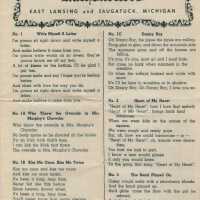Sing a long Song Sheet