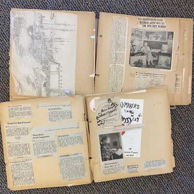 Saugatuck Douglas Art club Scrapbooks. 1953 - 2002 Public relations and newsclippings: Box 2 sample contents