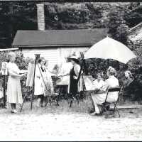 Cora Bliss Taylor and her art students