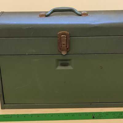 Burr Tillstrom's toolbox and sewing kit