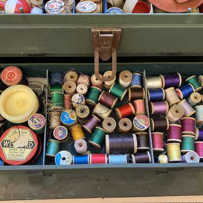 Drawer two of Burr Tillstrom’s sewing kit.