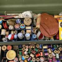          Top compartment and drawer two of Burr Tillstrom’s sewing kit
   