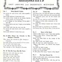 Sing-a-long song sheets
