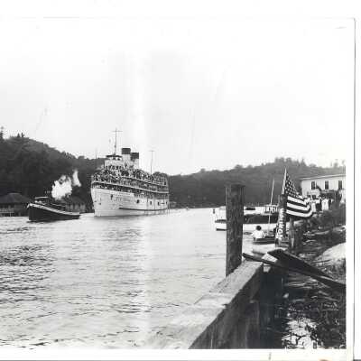 Theodore Roosevelt arrives