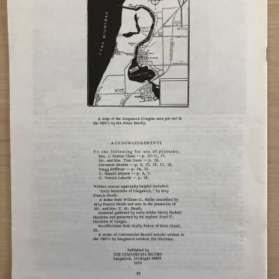 Back cover of the book Saugatuck: A Brief History by Kit Lane
