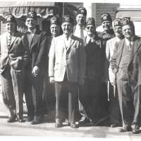 Shriners in front of the Maplewood Hotel