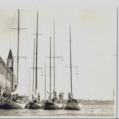 Sailboats by Pavilion