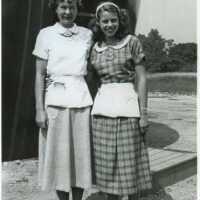 Girl servers at the Douglas Rootbeer Barrel 1949