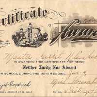 Certificate of attendance