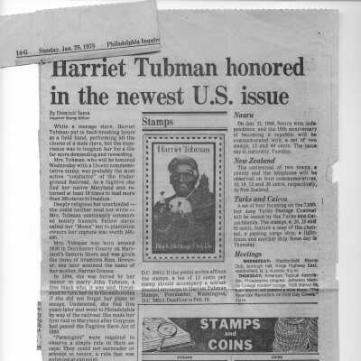 Newspaper article on Harriet Tubman