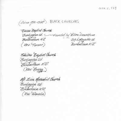 Black Churches 1930-1940