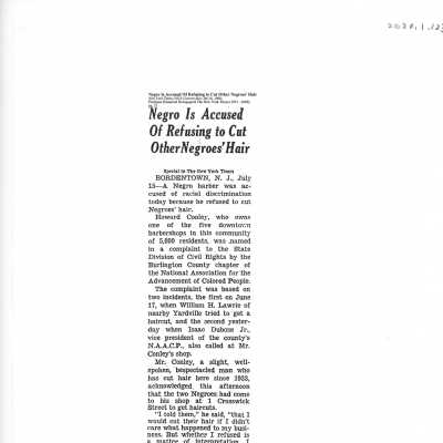 Negro Hair Cut Article