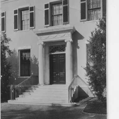 Hammond Mansion Closeup Front Door View Photo - Front and Back