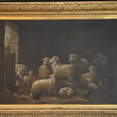 Susan Waters "Sheep in a Barn"