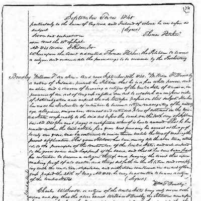 Bradley brothers - Naturalization records (1840)