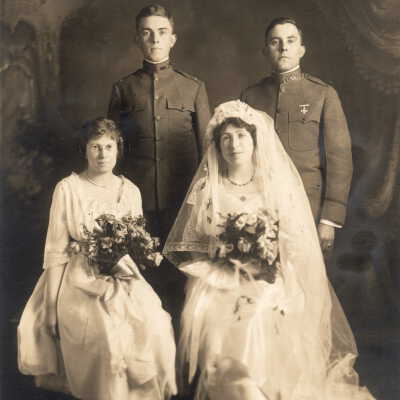 Floyd Spragg Strosnider and Alice Lazear (McCracken) Strosnider, on their wedding day 22 December 1917