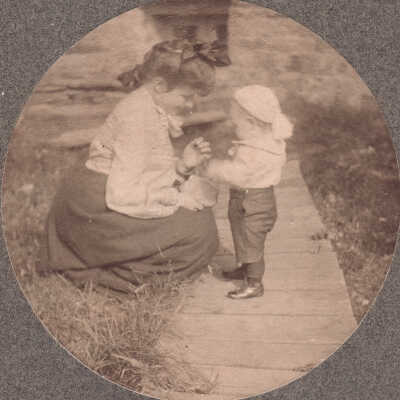 Nora (Wood) Ganiear [1878-1974] and her son, John Wood Ganiear [1901-1963]
