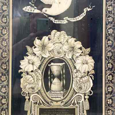 Memorial lithograph honoring the parents of Blair Mitchell [1850-1935] and Sarah Ann (Ullom) Mitchell [1842-1919]: See WEB LINKS to DOWNLOAD high-resolution image.