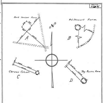 Clarence Calvert Property - Wayne Township - Greene County - Pennsylvania - WPA Cemetery Plat: See WEB LINKS to DOWNLOAD high-resolution image.