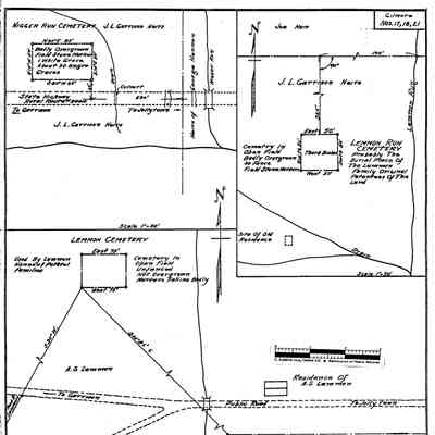 Lemmon - Gilmore Township - Greene County - Pennsylvania - WPA Cemetery Plat
