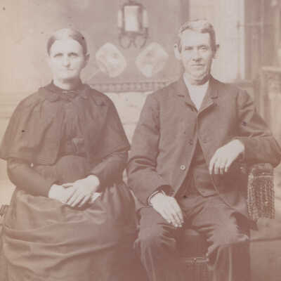 Ammons-Moredock Album 03, Photo 05 - Simon Moredock [1824-1904] and Mary Jane (Reynolds) Moredock [1830-1904]