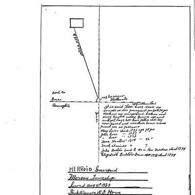 Herrod (a/k/a Heaton) - Morgan Township - Greene County - Pennsylvania - WPA Cemetery Plat