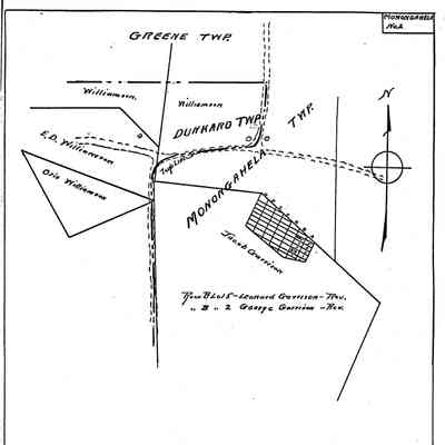 Garrison - Monongahela Township - Greene County - Pennsylvania - WPA Cemetery Plat: See WEB LINKS to DOWNLOAD high-resolution image.