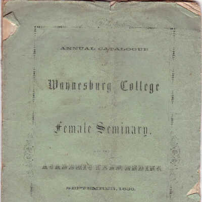 1856 - Annual Catalogue of Waynesburg College and Female Seminary for the Academic Year Ending September, 1856