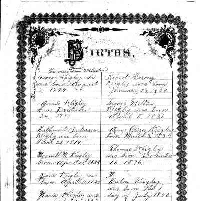 George and Anna (McCaslin) Keigley Family Bible