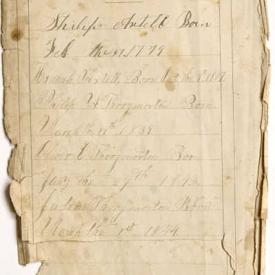 Philip A. Throgmorton family bible records, 1779-1867 - Page 3