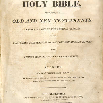 Hiram Porter family bible records - Page 1