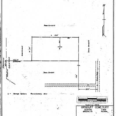 Orndoff Farm - Center Township - Greene County - Pennsylvania - WPA Cemetery Plat