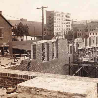 Construction of the Gymnasium on the Waynesburg College campus
