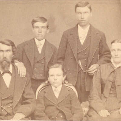 J. H. and Elizabeth (Throckmorton) Wood Family Bible, Photo 05 - Josiah Sayers Cathers and Sarah Jane (Throckmorton) Cathers family
