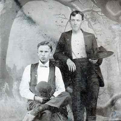 Ammons-Moredock Album 01, Photo 13 - Samuel Walton Sharpnack [1881-1950] and Harry Walter Denny [1875-1950]