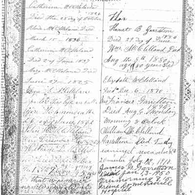 Elizabeth (Buchanan) McClelland Family Bible - Page 06