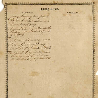 James Lindsay Family Bible - Page 2