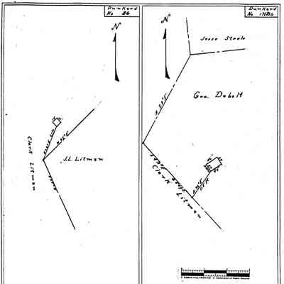 Litman I - Dunkard Township - Greene County - Pennsylvania - WPA Cemetery Plat: See WEB LINKS to DOWNLOAD high-resolution image.