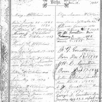 Elizabeth (Buchanan) McClelland Family Bible - Page 04