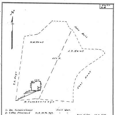 Freeland - Wayne Township - Greene County - Pennsylvania - WPA Cemetery Plat