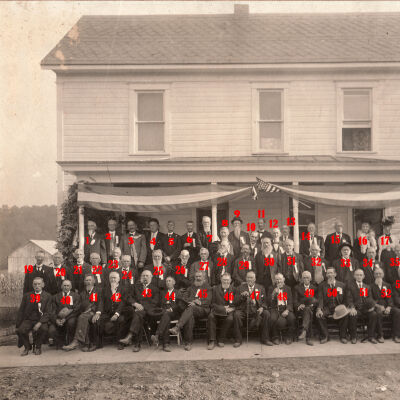 Survivors of 85th Regiment Pennsylvania Volunteer Infantry, Civil War: See WEB LINKS to DOWNLOAD high-resolution image.