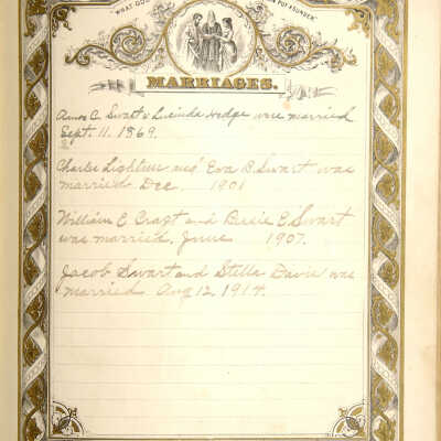 Amos C. Swart Family Bible - Page 2
