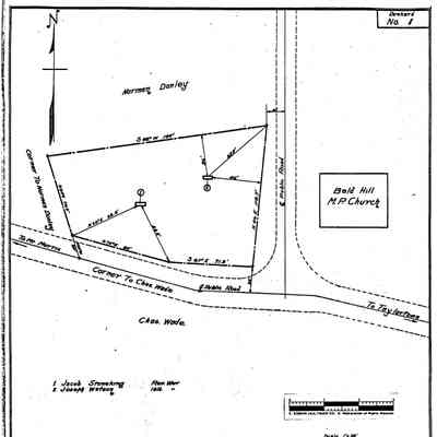 Bald Hill - Dunkard Township - Greene County - Pennsylvania - WPA Cemetery Plat: See WEB LINKS to DOWNLOAD high-resolution image.