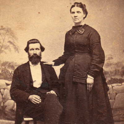 Toothman-Hoult Album, Photo 15 - John B. Hoult [1800-1876] and Elizabeth (Cunningham) Hoult [1807-1884]