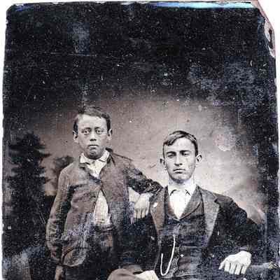 [Left-Right]: John Henry Debolt [1884-1979] and James Corbly McFarland [1875-1945]: See WEB LINKS to DOWNLOAD high-resolution image.