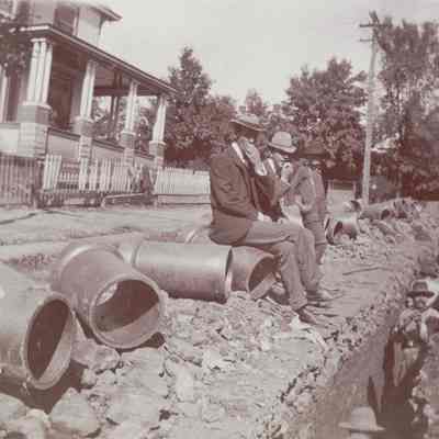 Waynesburg Album, Photo 28 - Sewer line along Richhill Street in Waynesburg, Greene County, Pennsylvania